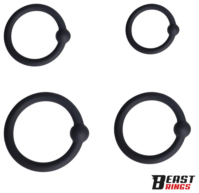 Lot de 4 Anneaux de gland Updick 25-34 mm Noirs