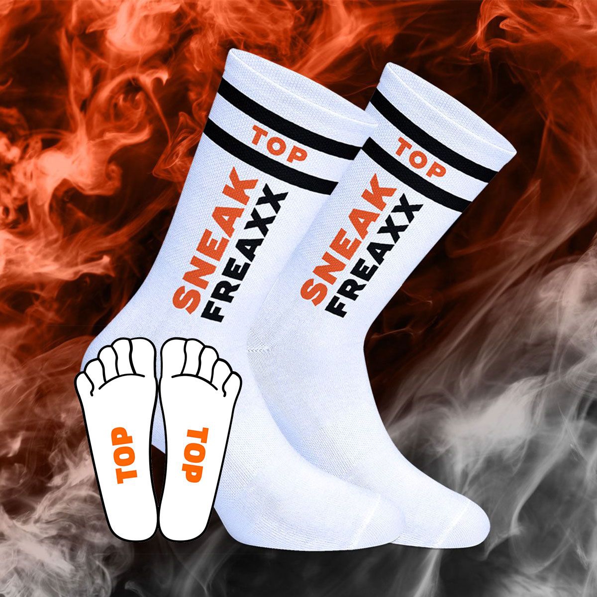 Chaussettes Socken Neon Top Orange