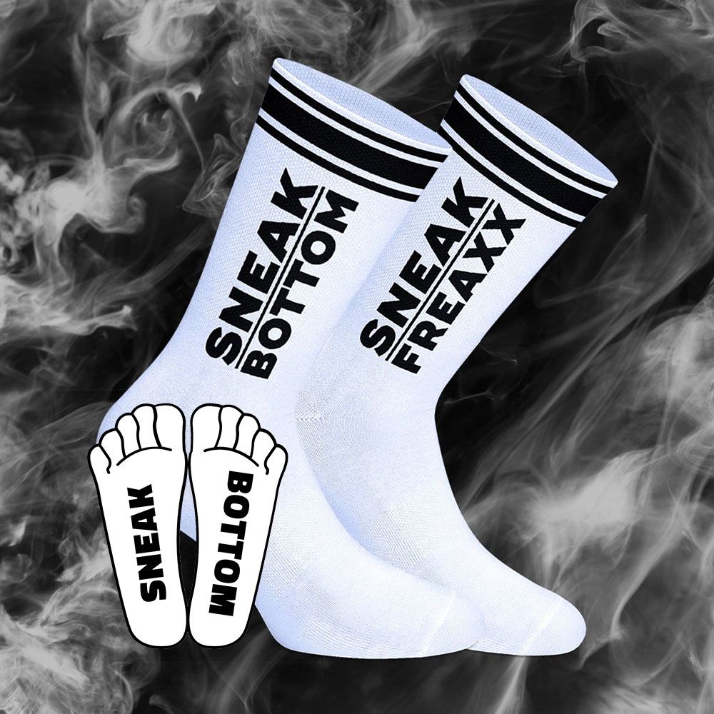 Chaussettes Socken Sneak Bottom Blanc-Noir