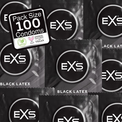 Préservatifs noirs BLACK LATEX 54mm x100