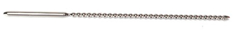 Urethrale Stang Metaal Ribbed 17cm - 8mm