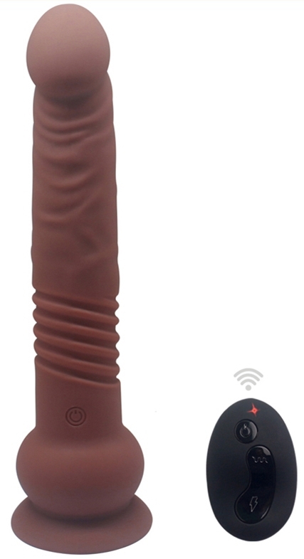 Gode vibrant The Commander 19 x 3.7cm Marron