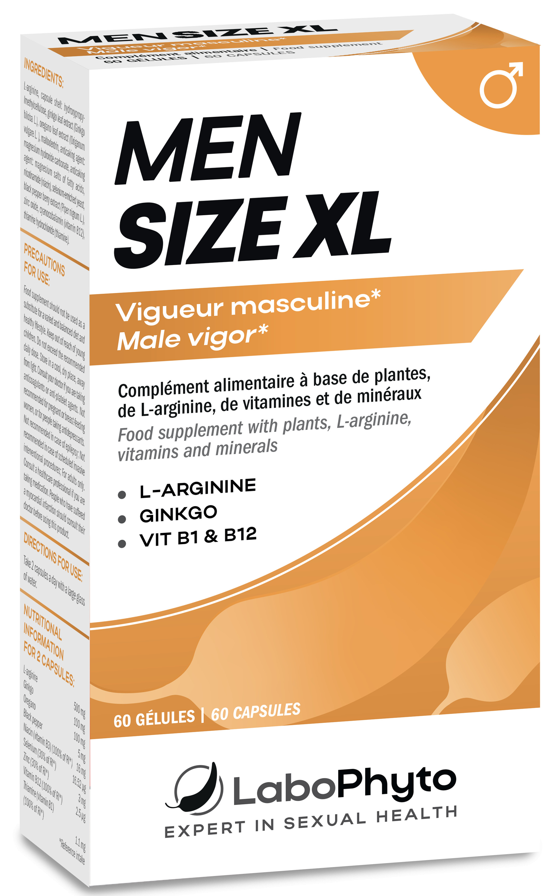 Stimulant Erection Men Size XL 60 gélules
