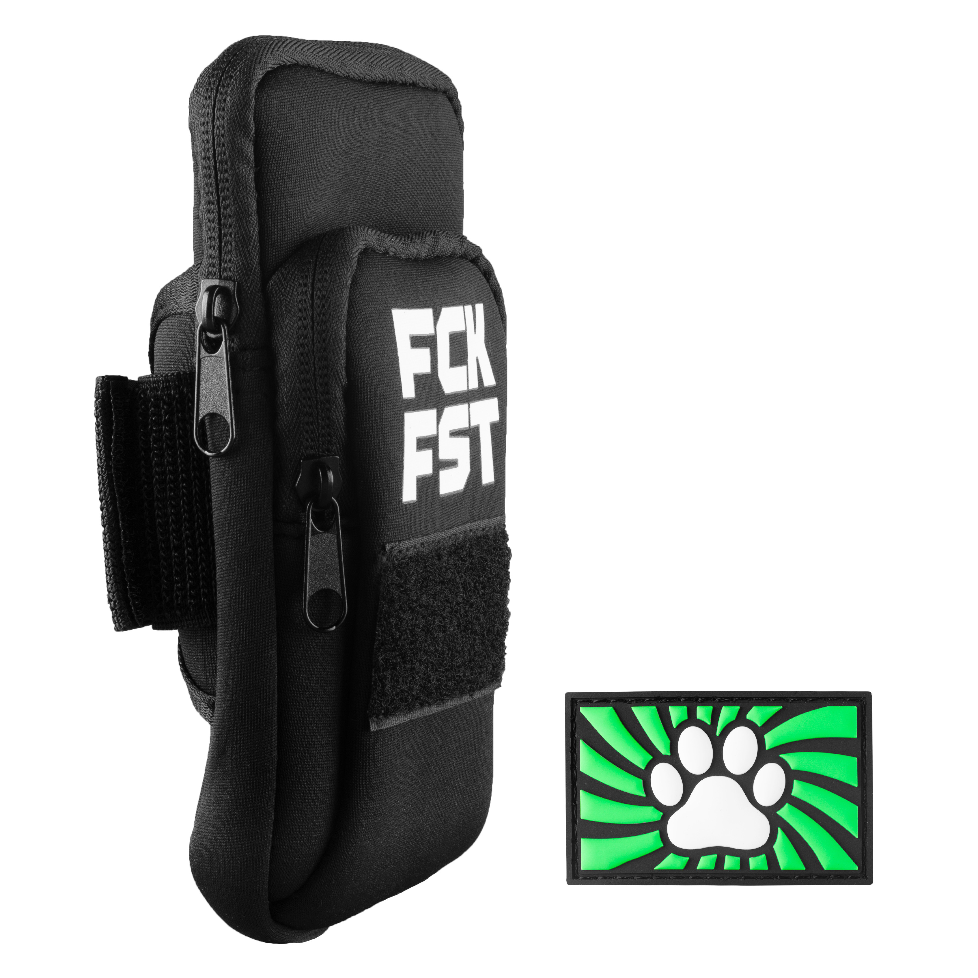 Fuck Bag FCK FST Zwart Tag Paw Groen – 4/7