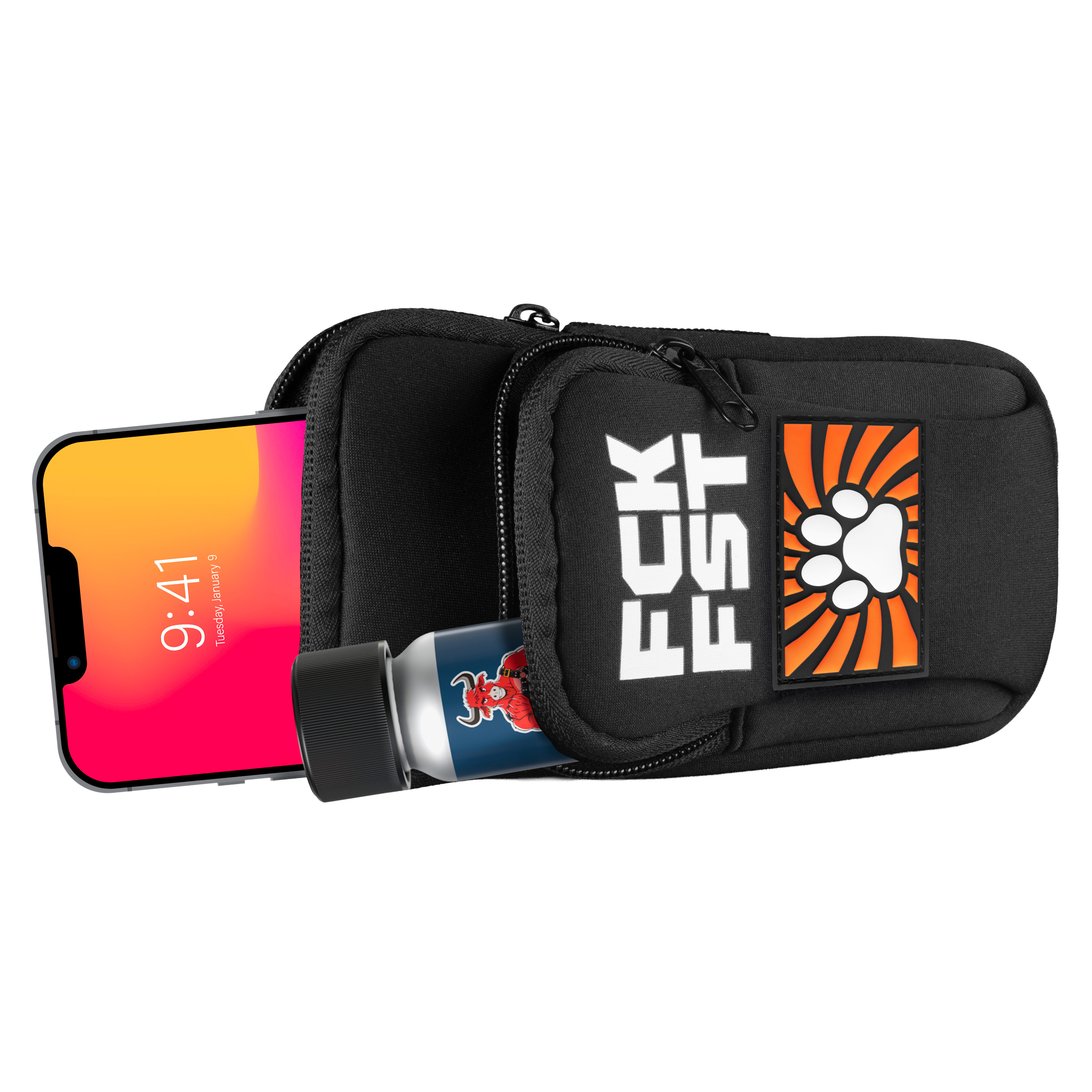 Fuck Bag FCK FST Schwarz Tag Paw Orange – 2/7