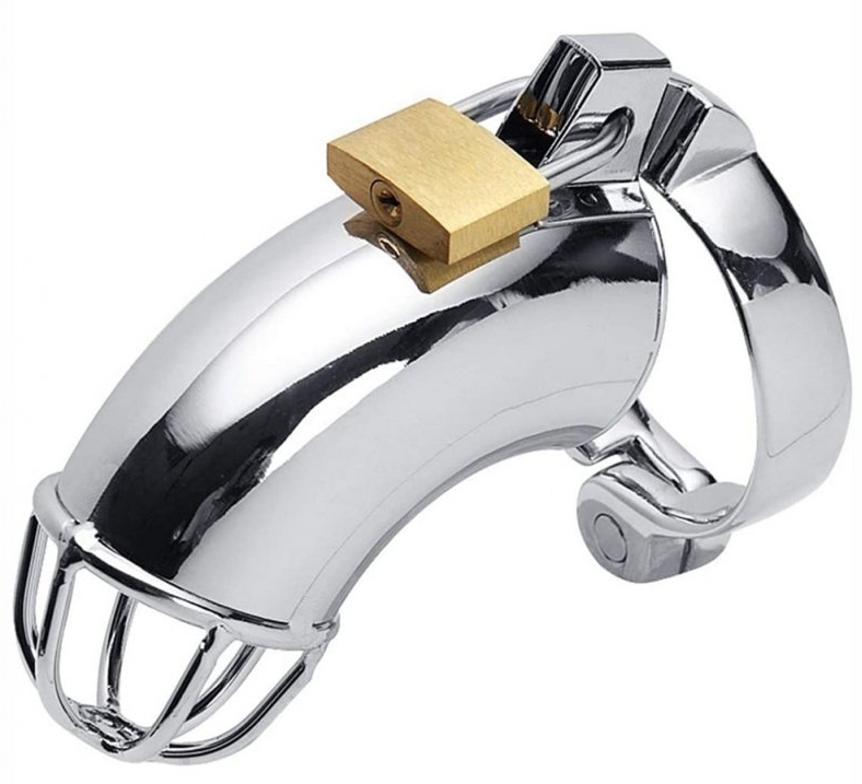 Cage de chasteté en métal LANCELOT 10 x 3.5cm
