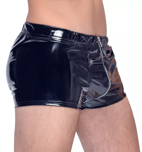 Boxershort VINYL ZIP Schwarz – 3/4