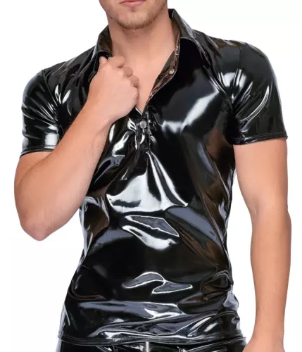 Hemd VINYL POLO Schwarz – 3/5