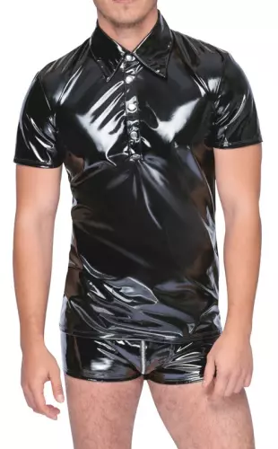 Hemd VINYL POLO Schwarz – 4/5