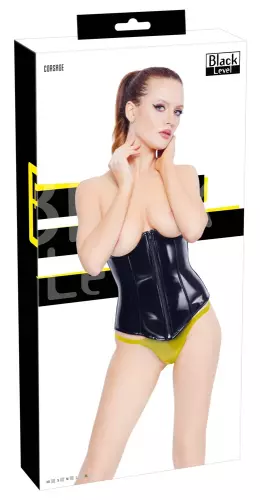 Korsett VINYL CORSAGE Schwarz – 4/4