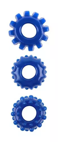 Set mit 3 weichen Cockringen Gear Up Blau – 1/3