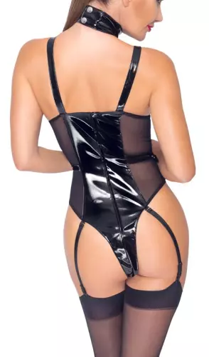 Body Strumpfhalter VINYL BODY CLAP Schwarz – 2/4