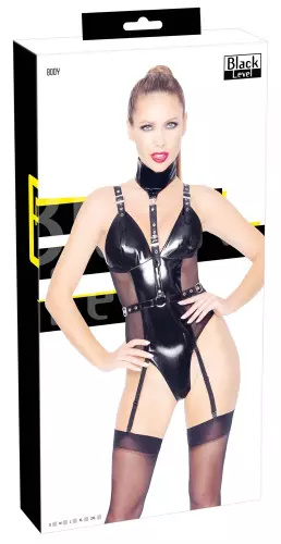Body Strumpfhalter VINYL BODY CLAP Schwarz – 4/4