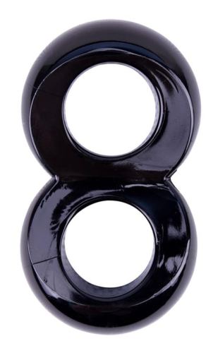 Duo Cock Soft Ballstretcher Black
