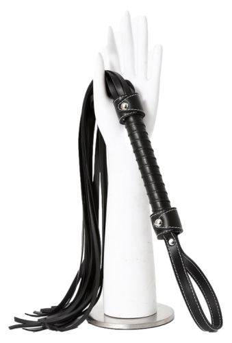 Long Fancy SM Flogger 60cm Black