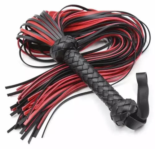 Peitsche Lofy Whip 65cm Schwarz-Rot – 3/5