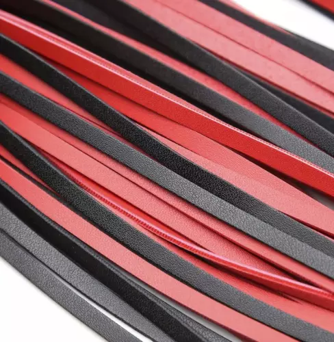 Peitsche Lofy Whip 65cm Schwarz-Rot – 5/5