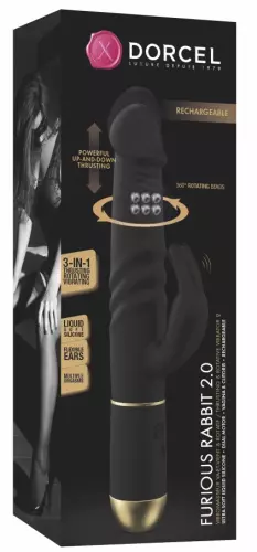 Vibrator Furious Rabbit 2.0 Dorcel 27cm Zwart – 2/8
