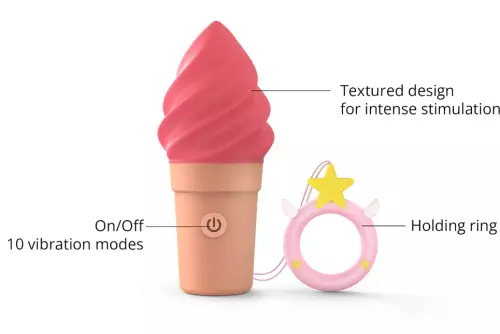 Clitoris stimulator Cand'Ice Raspberry Jolly – 3/4