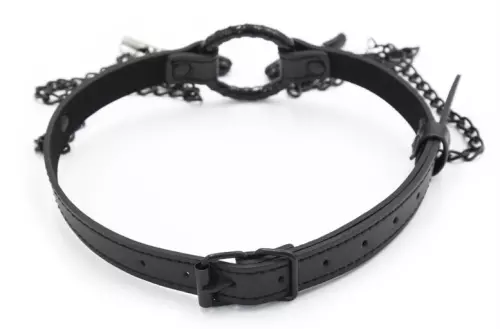 Knebel-Ring und Nippelzange Gag Nip Schwarz – 6/7
