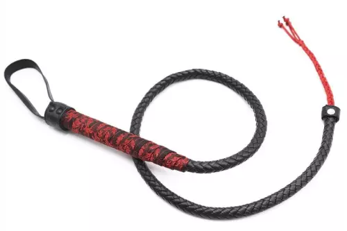 Peitsche Chinese Design 90cm Schwarz-Rot – 5/7