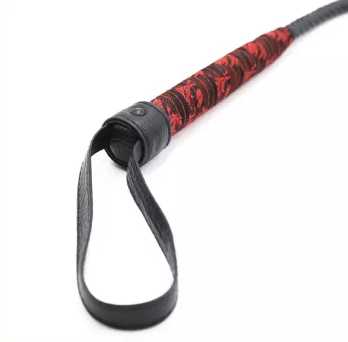 Peitsche Chinese Design 90cm Schwarz-Rot – 7/7