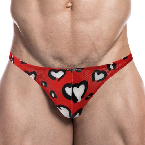 Brazilian Sexy Brief Red-Hearts