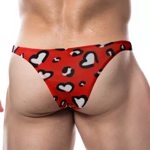 Sexy slip Brazilian Rood-Hartjes – 2/4