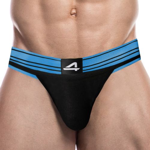 Rugby Jockstrap Black-Blue