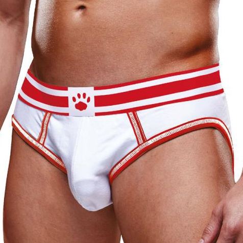 Prowler Bottomless Open Brief White-Red
