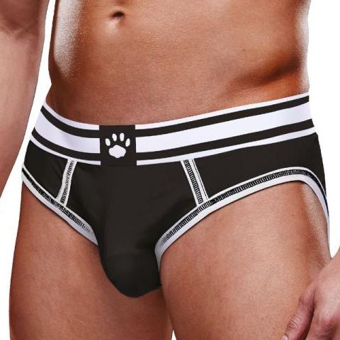 Prowler Bottomless Open Brief Black-White