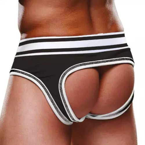 Bottomless Open Brief Prowler Schwarz-Weiß – 2/4