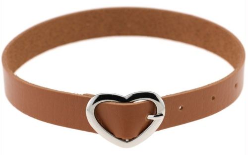 Heart Attach Choker Brown