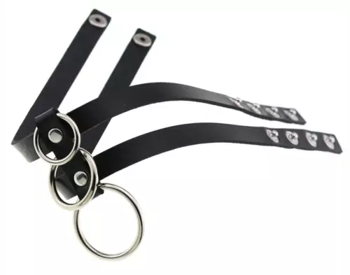 Halsband Tri Rings Schwarz – 3/4