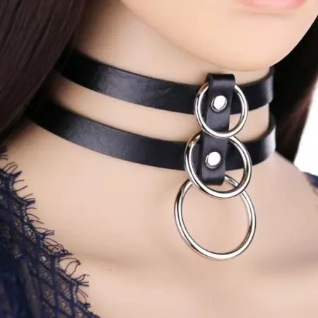 Halsband Tri Rings Schwarz – 4/4
