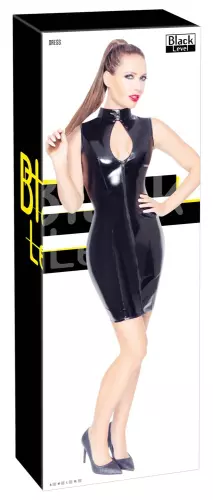 Vinyl-Kleid Dress Lacing Schwarz – 4/4