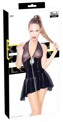Vinyl-Kleid Dress Net Schwarz – 4/4