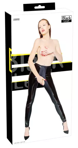 Vinyl-Leggings Crotch Schwarz – 5/5