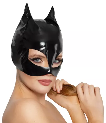 Katzenmaske aus Vinyl Cat Mask Schwarz – 3/4