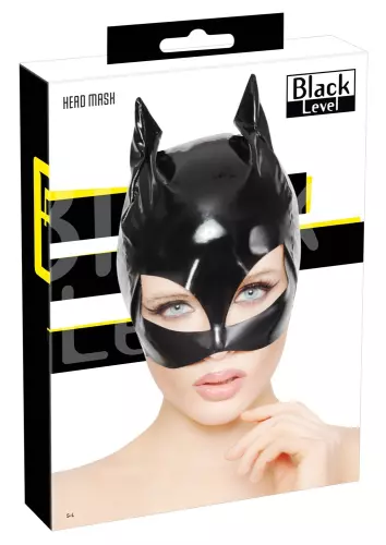 Katzenmaske aus Vinyl Cat Mask Schwarz – 4/4