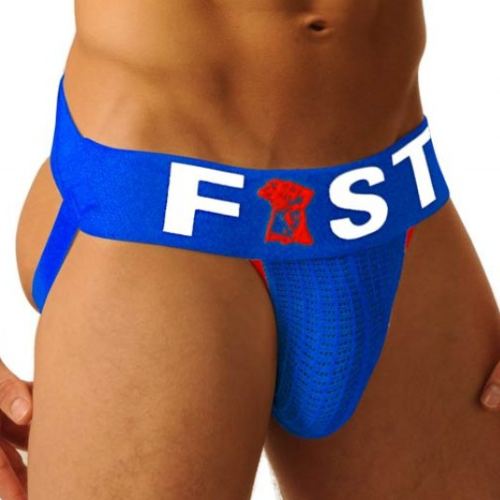 Blue Fist Logo Jockstrap