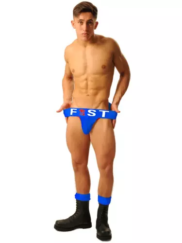 Jockstrap Fist Logo Blauw – 3/5