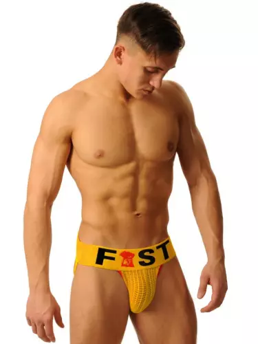 Jockstrap Fist Logo Geel – 4/5
