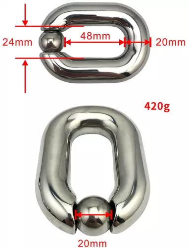 Metallischer Ballstretcher Oval Ball M 45 x 25mm - 425g – 6/6
