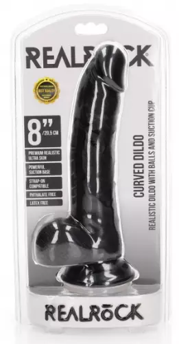 Dildo Curved RealCock 17 x 4,3cm Schwarz – 2/7