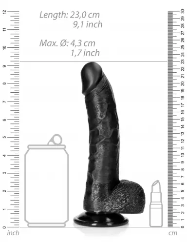 Dildo Curved RealCock 17 x 4,3cm Schwarz – 7/7
