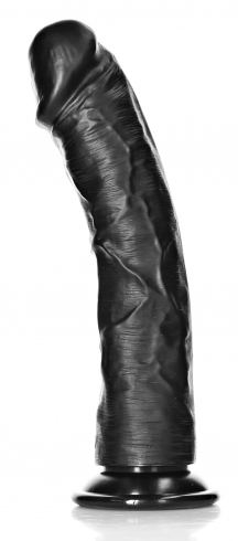 Mega Curved RealRock Dildo 25 x 5.6cm Black