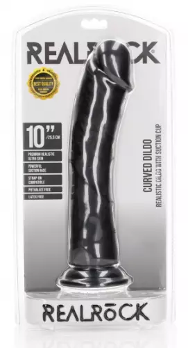 Dildo Mega Curved RealRock 25 x 5,6cm Schwarz – 2/6