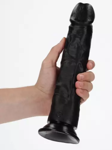 Dildo Mega Curved RealRock 25 x 5,6cm Schwarz – 5/6