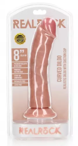 Realistischer Dildo Saugnapf Curved RealRock 20 x 4,6cm – 2/7